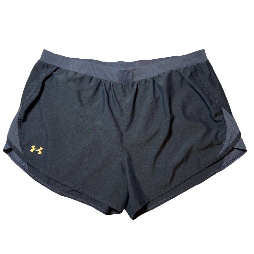 5/$25 SALE | Under Armour HeatGear Women's Blue Grey Athletic Shorts Size 2XL